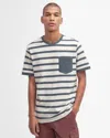 Barbour Handale Stripe Mens Tailored T-shirt In White