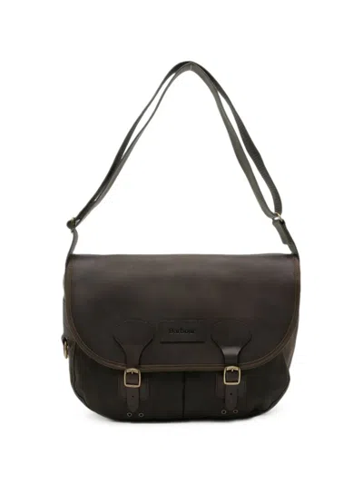 Barbour Handbag "wax Leather" Tarras In Green