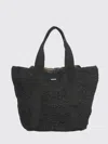 Barbour Rectangular Tote Bag Shoulder Woven Handles In Black