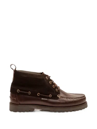 Barbour Harle Chukka Cord-panelled Chukka Boots In Brown