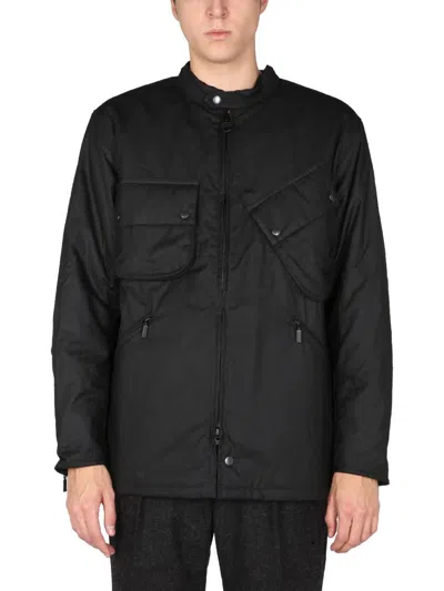Barbour Harlem High Neck Sports Jacket In Black