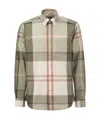 Barbour Harries Harris Checked Long-sleeved Shirt In Olive Green