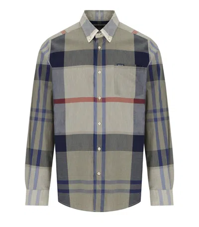 Barbour Harris Bleached Pine Tartan Shirt In Gray