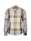 Barbour Tartan-pattern Button-up Shirt In Neutral