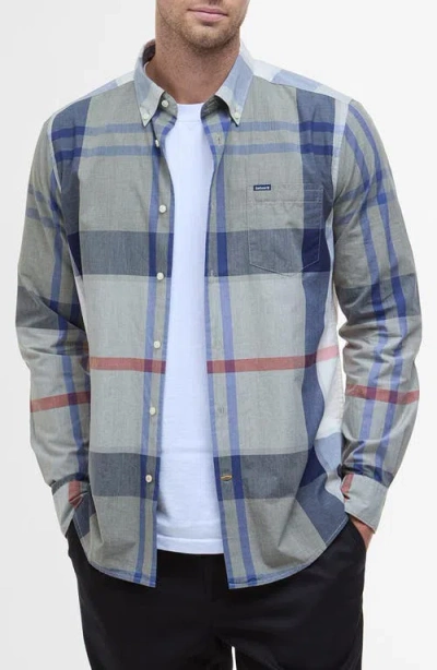Barbour Harris Classic Fit Plaid Cotton Button-down Shirt In Bleached Pine Tartan