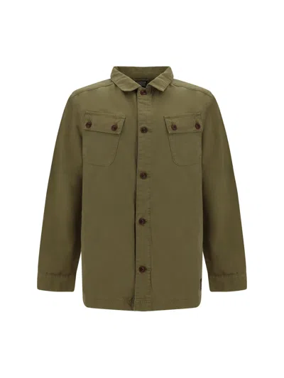Barbour Harris Overshirt In Olive Branch