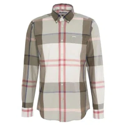 Barbour Harris Tailored Shirt Glenmore Olive In Green