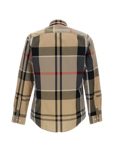 Barbour Tartan-pattern Button-up Shirt In Neutral