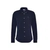 Barbour Harthill Tailored Checked Cord Shirt In Navy In Blue