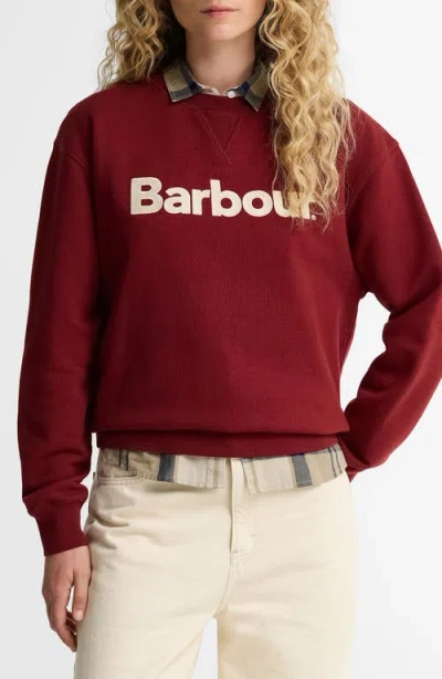 Barbour Hartland Graphic Sweatshirt In Red