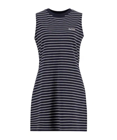 Barbour Hartland Striped Mini Dress In Blue