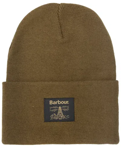 Barbour Harton Rib-knit Beanie In Green