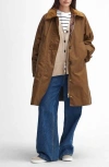 Barbour Hartwick Coat In Sand/muted Cabernet Tartan