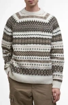 Barbour Hase Fair Isle Wool Blend Sweater In White