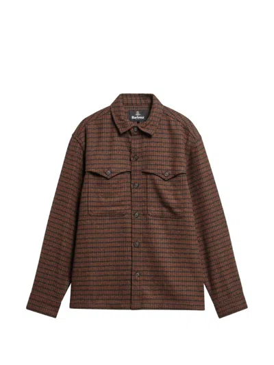 Barbour Hatfield Check-pattern Button-down Shirt In Brown