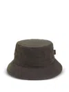 Barbour Men's Waxed Cotton Bucket Hat In Green