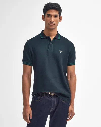 Barbour Haverton Mens Tailored Polo Shirt In Black