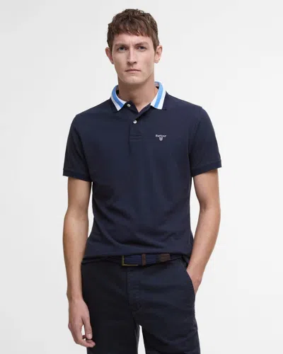 Barbour Hawkesmoor Mens Polo Shirt In Blue