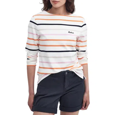 Barbour Hawkins Stripe Long Sleeve Cotton Sweater In Multi