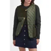 Barbour Healy Mixed Media Quilted Vest In Multi