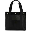 Barbour Healy Mixed Media Tote In Black