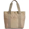 Barbour Healy Mixed Media Tote In Light Sand