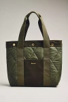 Barbour Healy Quilted Tote Bag In Green