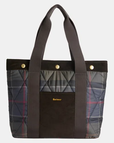 Barbour Healy Womens Tartan Tote Bag In Brown