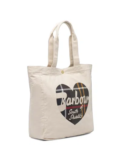Barbour Re-engineered Cotton Tote Bag In Neutral