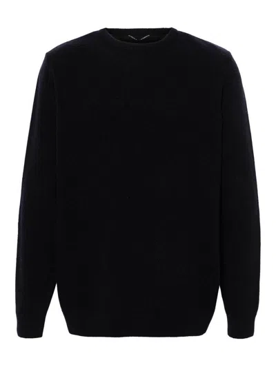 Barbour Heavy Wool Sweater With A Tartan Pattern In Blue