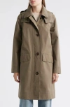 Barbour Hebrides Longline Waterproof Jacket With Removable Hood In Brown