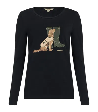 Barbour Hedley Long Sleeve T-shirt In Black