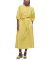 Barbour Heidi Cotton Midi Dress In Sunray Yellow