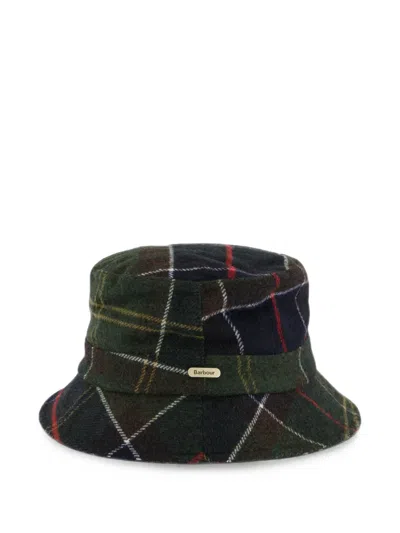 Barbour Heidi Classic Tartan Bucket Hat In Yellow