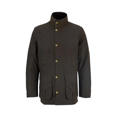 Pre-owned Barbour Hereford Wax 'olive' | Green | Men's Size M