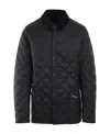 Barbour Mens Heritage Liddesdale Black Quilted Jacket In Black
