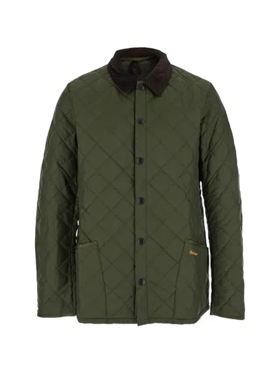BARBOUR HERITAGE LIDDESDALE CORDUROY-COLLAR PADDED JACKET