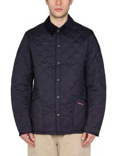 Barbour Heritage Liddesdale Quilted Mens Jacket In Blue