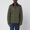 Barbour Heritage Liddesdale Olive Green Duvet In Green