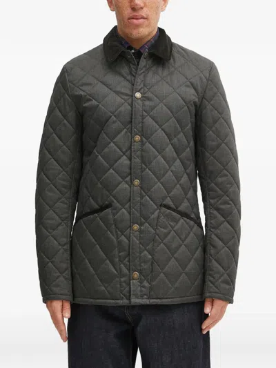 Barbour Heritage Liddesdale Quilted Jacket In Gray