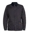 Barbour Mens Heritage Liddesdale Black Quilted Jacket In Navy