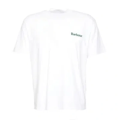 Barbour Logo-print Chest-pocket T-shirt In White