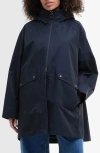 Barbour Heron Waterproof Cotton Blend Jacket In Navy