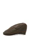 Barbour Herringbone-pattern Beret In Green