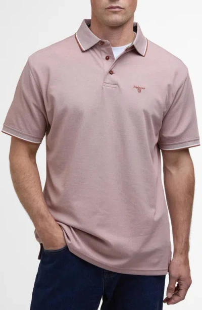 Barbour Heydon Performance Polo In Dark Rust