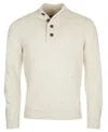 Barbour High-neck Half Buttoned Knit Jumper In Pearl