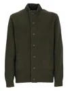 Barbour Sweater High Neck Elbow Patches In Green
