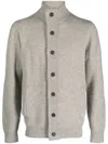 Barbour Maglia Essential Patch Zip Grigio In Neutrals