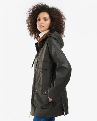 Barbour Highclere Womens Wax Jacket In Green