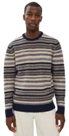 Barbour Highsted Fair Isle Sweater Navy In Navy
